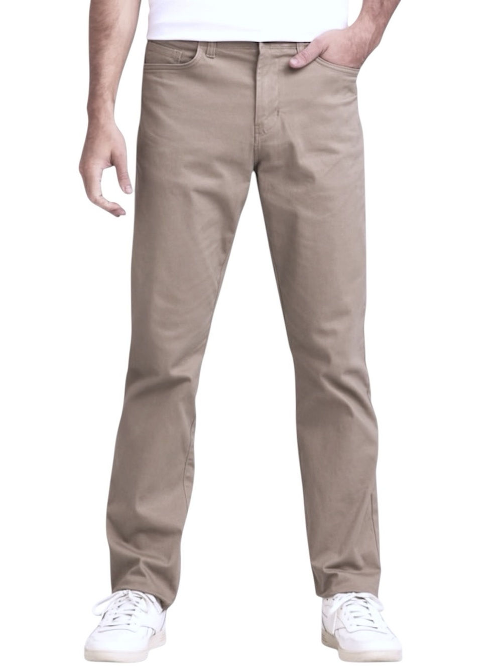 Denver Hayes Tan Cotton Stretch 5 Pocket Athletic Chino Pants (32x32)